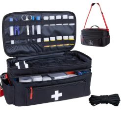 Portable Double-Layer First Aid Storage Bag